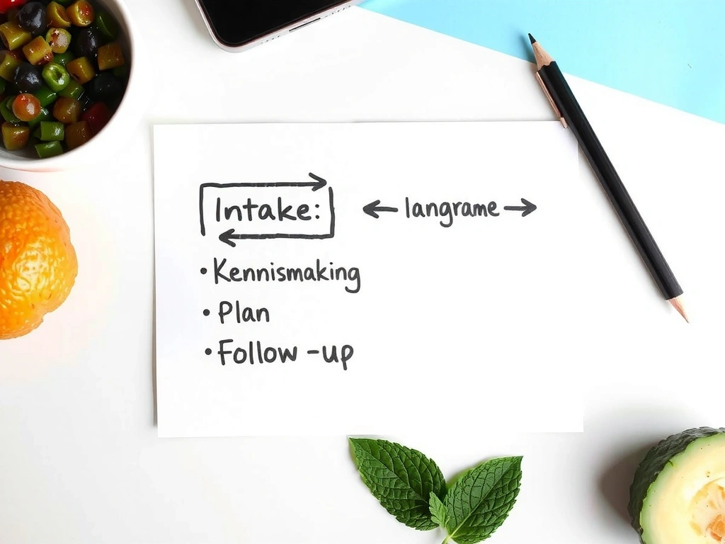 Handgeschreven stappenplan consult