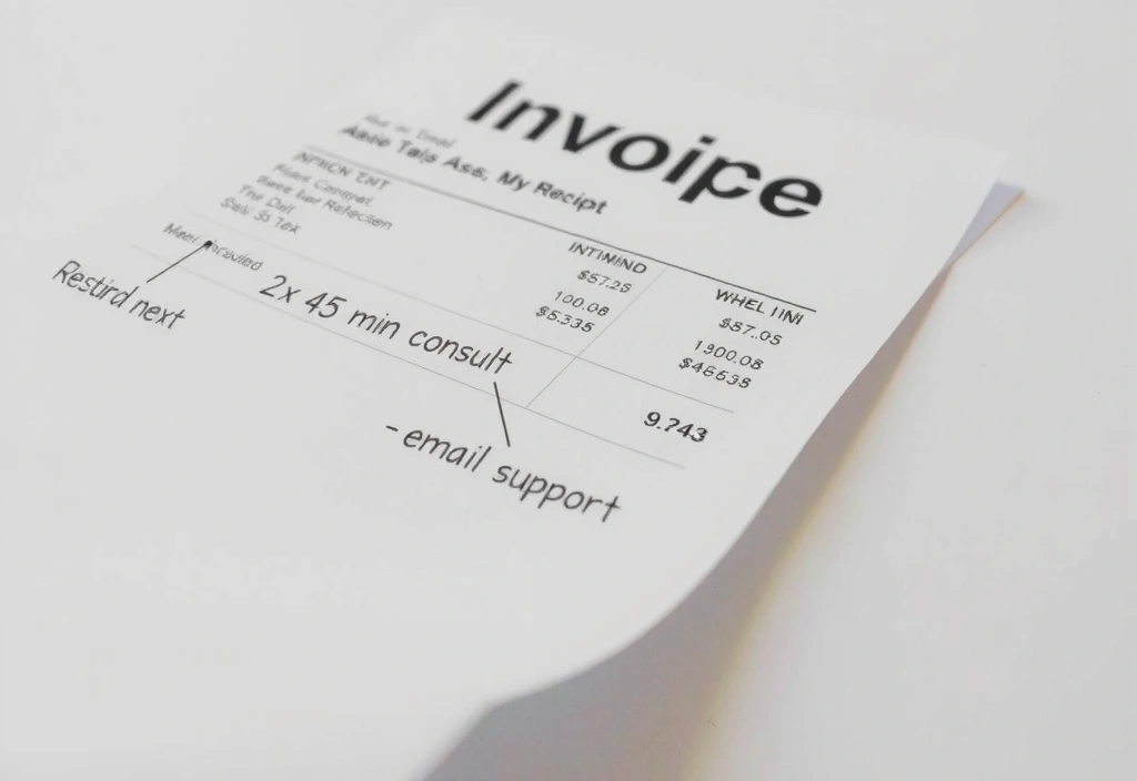 Transparante rekening met annotaties