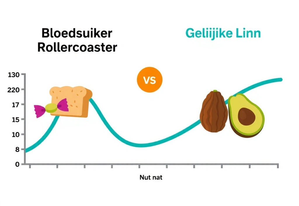 Grafiek bloedsuiker regulatie