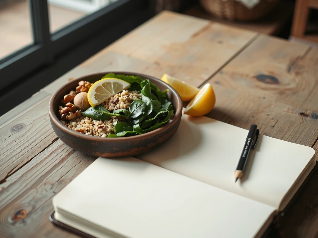 Verse ingrediënten op een rustige tafel